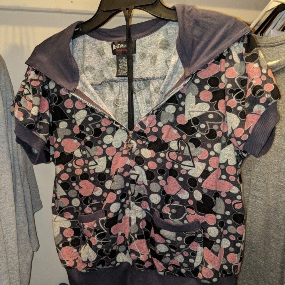 Junior size XL Cute zip up sweater